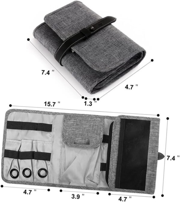 jojofuny Borsa Organizer Per Cavi Di Capacità Custodia Per Cavi Usb Per Elettronica Accessori Da Viaggio Pieghevoli Organizer Tecnologico - Image 8