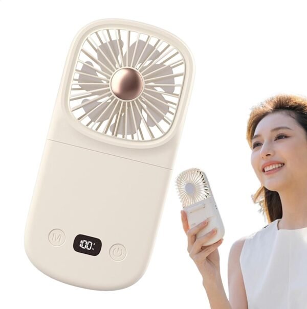 Generico Fan personale portatile, fan di viaggio personale | Pieging Small Desk Fan con display digitale | Raffreddare il gadget, soffiatore di raffreddamento per esterno interno, caldo