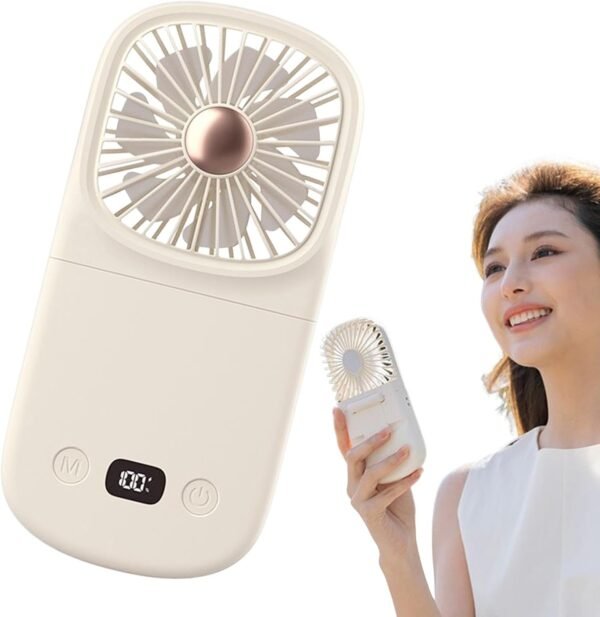 Fan personale portatile, fan di viaggio personale | Ventile a batteria pieghevole con display digitale | Raffreddare gadget, soffiatore di raffreddamento per campeggio desktop per la casa camera da le