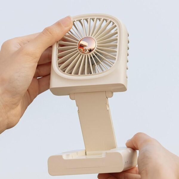 Generico Fan di viaggio personale, fan di viaggio pieghevole | Pieging Small Desk Fan con display digitale - Raffreddare il gadget, soffiatore di raffreddamento per esterno interno, caldo - Image 3
