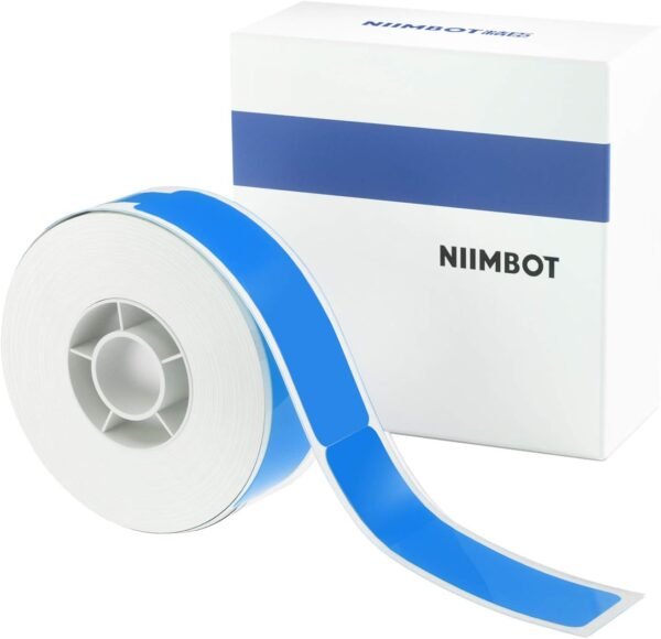NIIMBOT Cable Label Maker Tape (1,2 x 10,9 cm) Carta adesiva per stampante con autoadesivo per etichettatrice D11/D110/D101/H1S, 1 rotolo da 65 (blu) - Image 7
