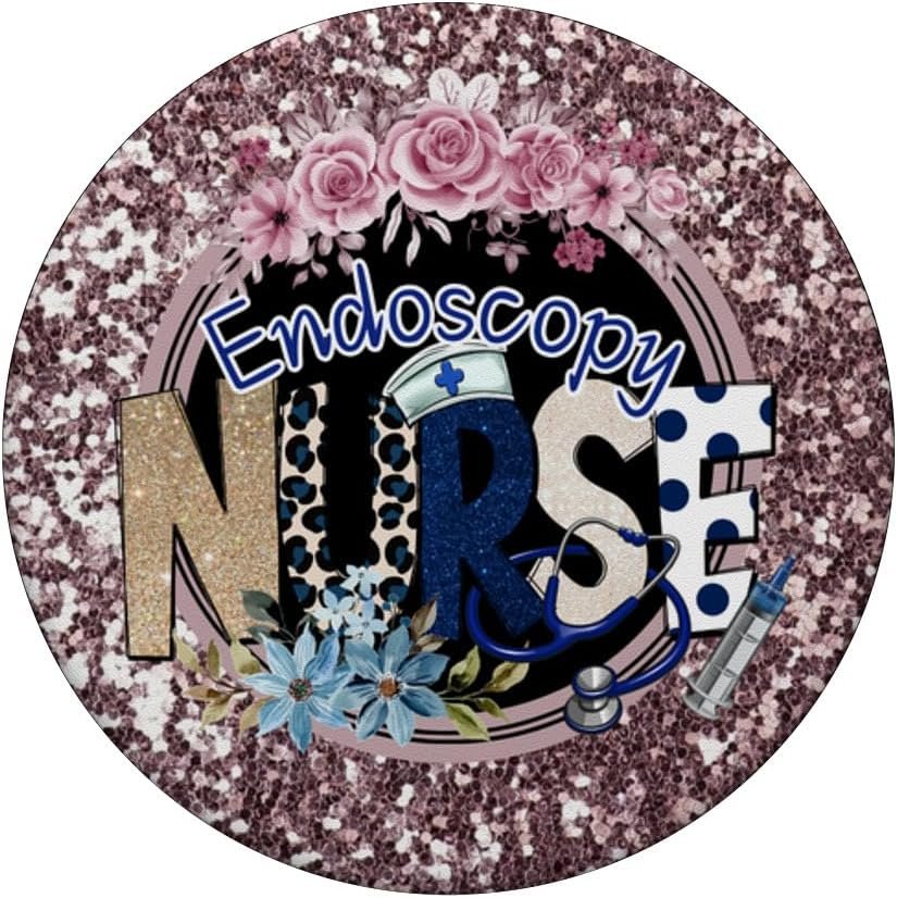 Gadget di tecnologia infermieristica del supporto della compressa dell'infermiera dell'endoscopia per gli infermieri PopSockets PopGrip Adesivo - Image 3