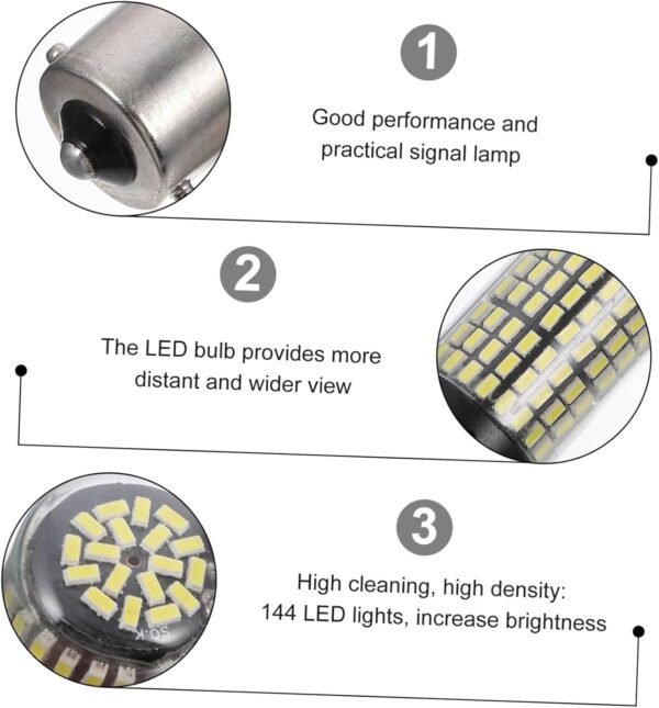 ULTECHNOVO 2 Pezzi Lampadina Led Per Lampada Freno Auto - Lampada Stroboscopica Tecnologia Led Ad Alta Efficienza - Image 5