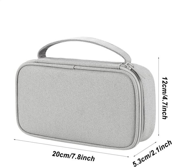 Custodia organizer elettronica, custodia per cavi da viaggio, tecnologia impermeabile, porta gadget compatto per viaggi di lavoro, avventure all'aperto e uso quotidiano, panno Oxford, 19,8 x 11,9 x - Image 2