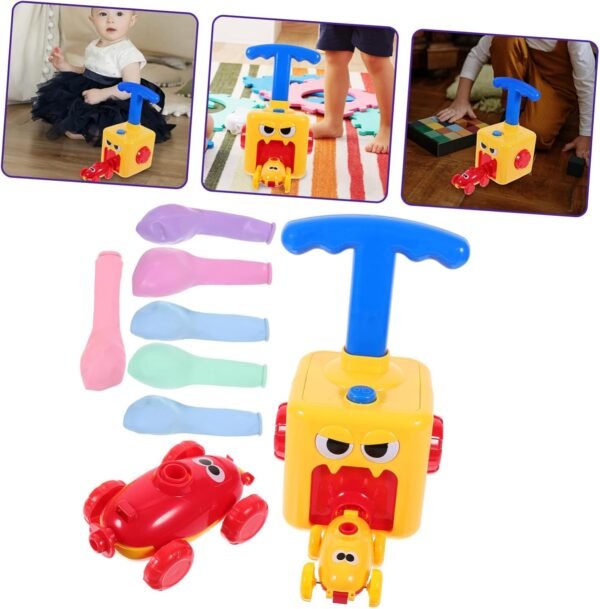 ibasenice Giocattolo Per Auto Per Bambini Giocattoli Per Auto Da Ragazza Mongolfiera Inerziale Macchina Per Palloncini Giocattolo Gonfiabile Palloncini Per Auto Elettriche Palloncino Yellow - Image 9
