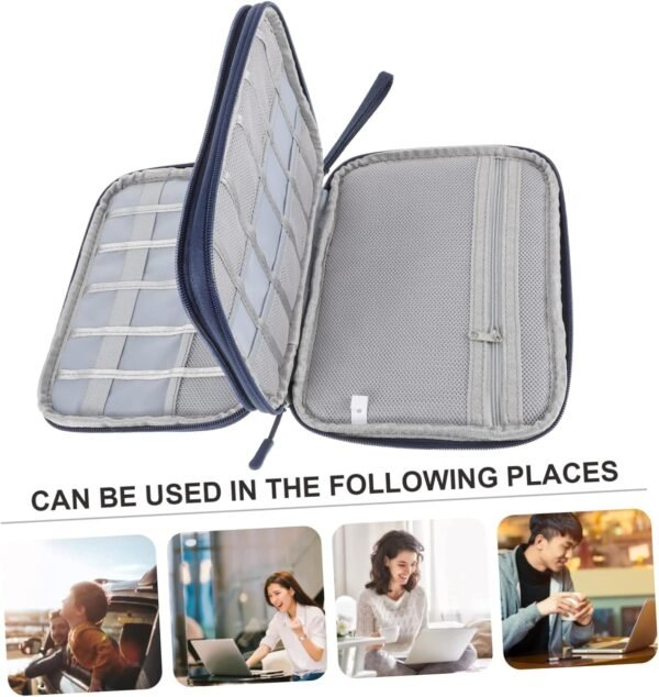 Borsa Portaoggetti Per Cavi Elettronici Organizer Per Gadget Cerniera Robusta Doppio Per Un Facile Accesso Agli Accessori Da Viaggio Organizer Tecnologico - Image 2
