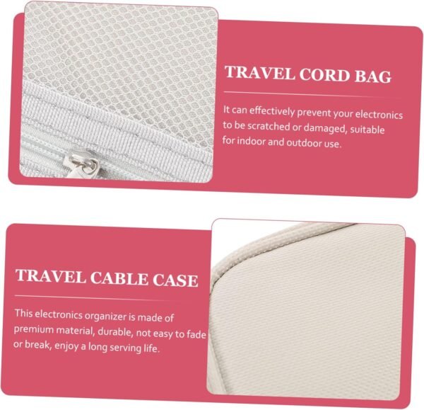 Housoutil Gadget Da Viaggio Organizer Per Elettronica Borsa Da Viaggio Custodia Per Cavi Elettrici Ampie Applicazioni Materiale Confortevole E Robusto - Image 3