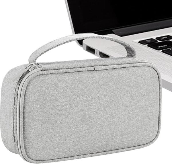 Custodia organizer elettronica, custodia per cavi da viaggio, tecnologia impermeabile, porta gadget compatto per viaggi di lavoro, avventure all'aperto e uso quotidiano, panno Oxford, 19,8 x 11,9 x - Image 7