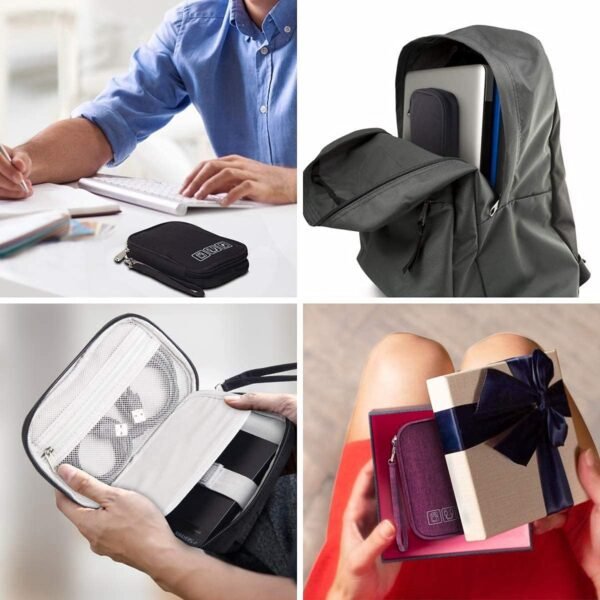 Pvczool Organizer Elettronico, per Borsa Organizer per da Viaggio Accessori per Telefoni Elettronici Portatili Multifunzione per Archiviazione - Image 2