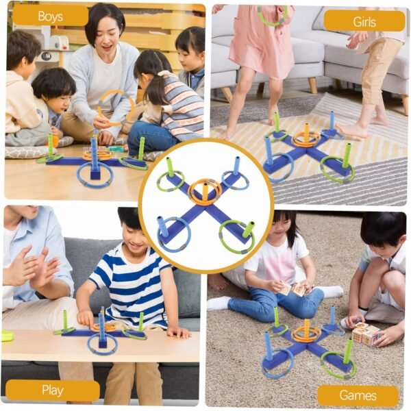 COSMEVIVI 1 Set Anello Anello Giocattolo Bambini Che lanciano Anelli Giocattoli Giocattolo per Il Lancio dell'anello Giocattoli per Bambini Giochi da Esterno per Bambini Toys Nr - Image 5