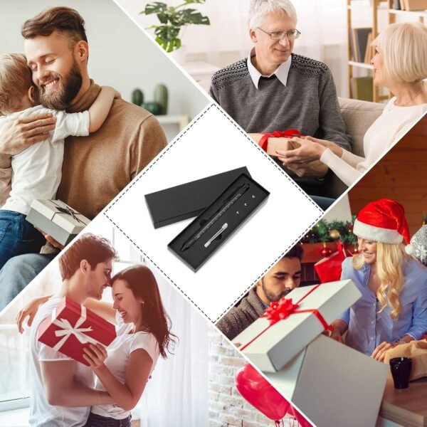 Keyck Regalo Uomo, Regali per la Festa del Papà, Multifunzione 9 in 1 Penna Regalo Penna Tecnologica Apribottiglie con Luce LED Utili Gadget Esterni, Regalo Originale per Lui Uomo Artigiani, Nero - Image 6