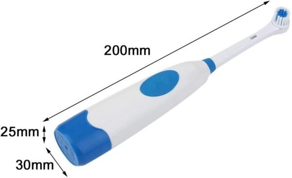 Mr.Gadget's Solutions Spazzolino elettrico con 4 testine di ricambio – Design ricaricabile, timer intelligente e lunga durata della batteria per la pulizia quotidiana dei denti (blu, taglia unica) - Image 2