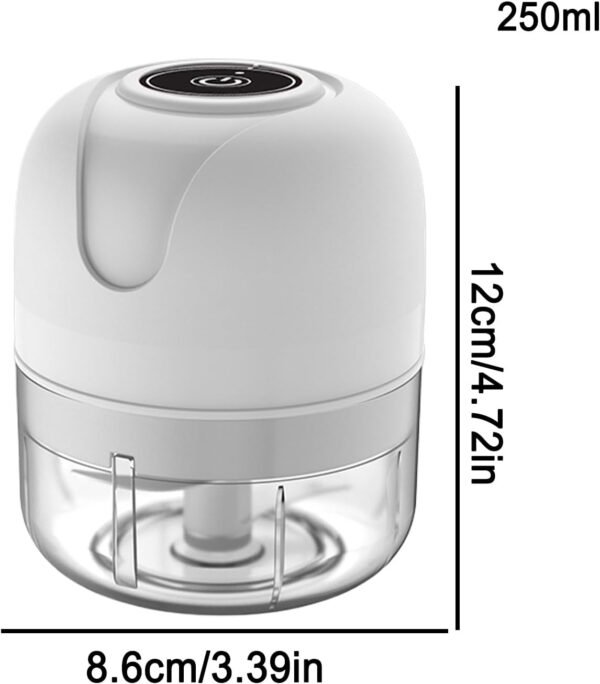 Chopper di aglio elettrico, elicottello elettrico - Masher di macellaio di aglio - Gadget da cucina wireless cucina USB Carica piccola robot da cucina per la casa in campeggio da cucina all'aperto - Image 5