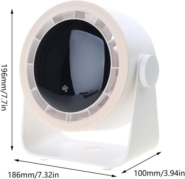 Ventilatore da tavolo ricaricabile USB a 100 velocità Ventilatore da soffitto 3600 mAh Personals Fan per la casa bagno cucina - Image 4