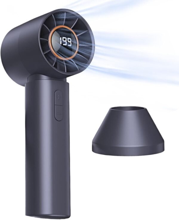 Zibeem Fan portatile, fan di viaggio | Ventola personale senza lama portatile con Air Turbo Tech | Regolazione a più velocità, a batteria, gadget freschi per campeggio, lavoro, spiaggia - Image 7