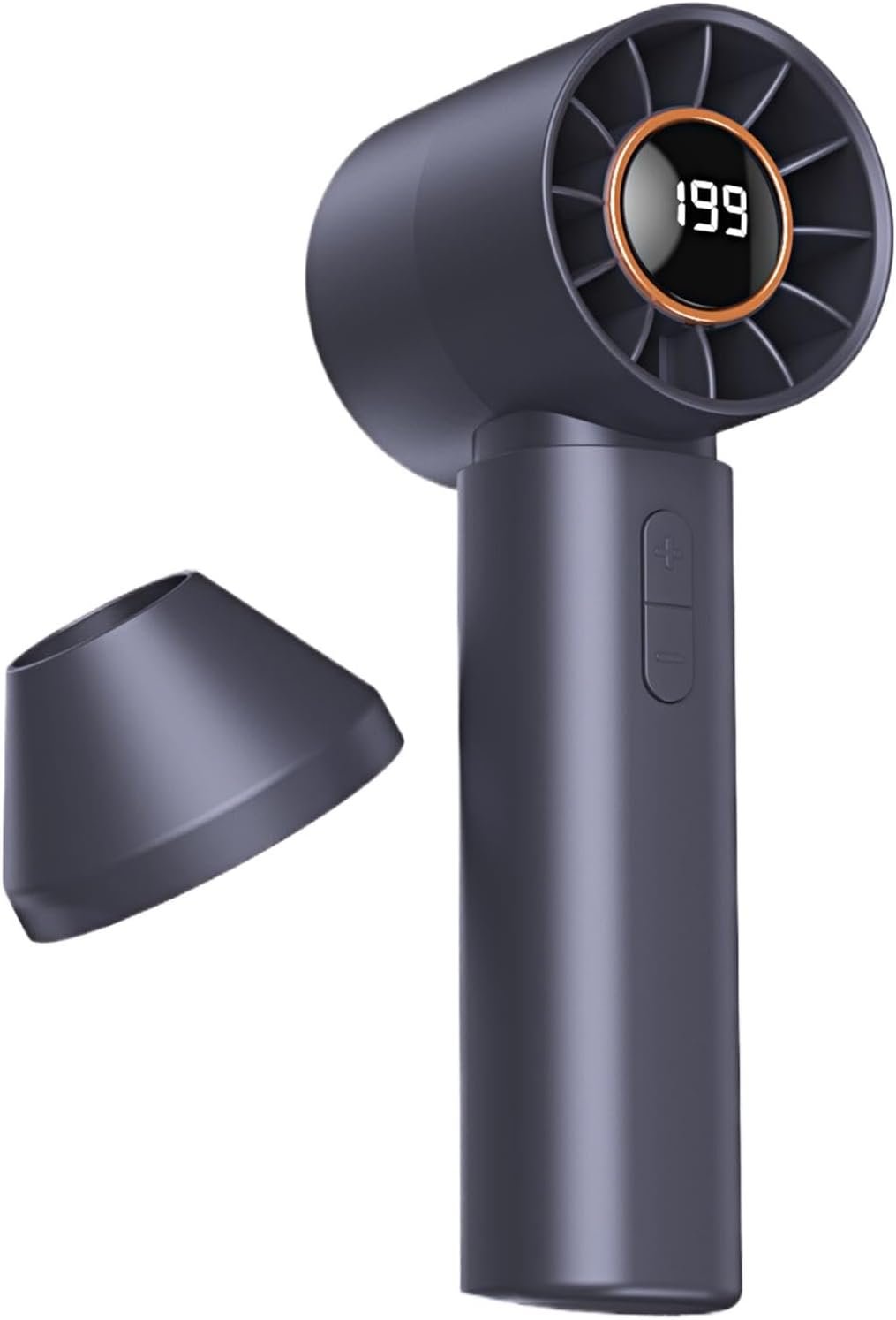 Wlikmjg Ventilatore a mano, ventilatore tascabile, ventilatore a lama senza personal computer con Turbo Tech Air | Regolazione a più velocità, gadget di batteria e fresco per il campeggio,