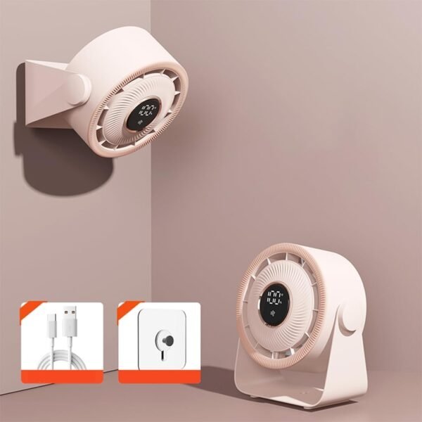 Ventilatore da tavolo ricaricabile USB a 100 velocità Ventilatore da soffitto 3600 mAh Personals Fan per la casa bagno cucina - Image 7