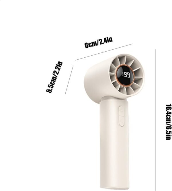 Generico Fan portatile, ventilatore a mano | Travel porta portatile personale con Air Turbo Tech,Regolazione a più velocità, a batteria, gadget freschi per campeggio, lavoro, spiaggia - Image 6