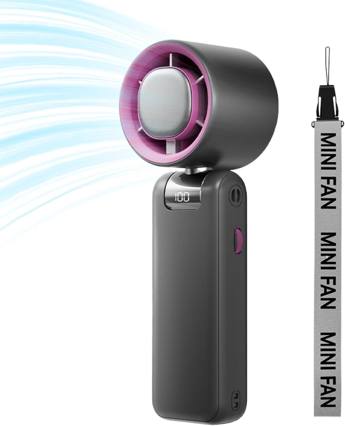 Generico Fan personale, fan portatile personale - Ventola di raffreddamento pieghevole | Dispositivo di circolatore ad aria ricaricabile USB per casa, studio, viaggi, shopping, campeggio - Image 9