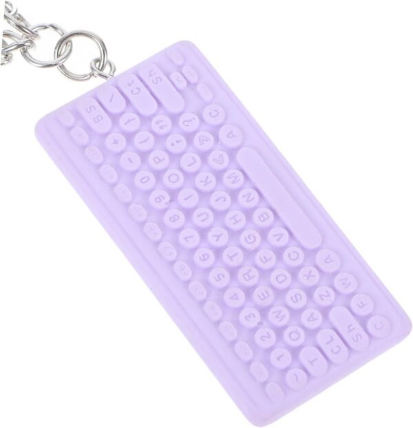 Ipetboom Portachiavi Mouse Tastiera Keechchain Per Zaini Keeychain Dello Zaino Portachiavi Per Ragazze Piccolo Portachiavi Con Tastiera Portachiavi Del Computer Roba Kawaii Resina Bianca - Image 3