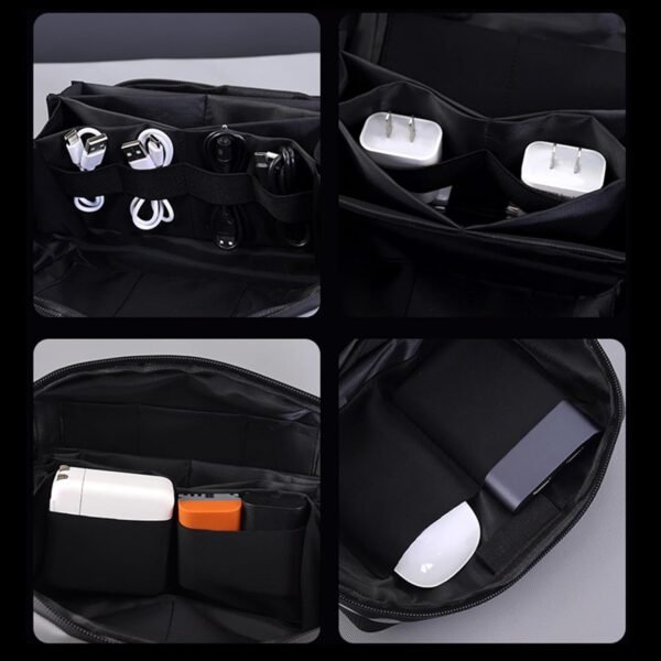 Borsa Di Stoccaggio Del Cavo Dati, Custodia Tecnologica, Supporto Del Cavo Sfollato, Chiusura Con Cerniera, Imbottitura Resistente Agli Ammortizzatori, 22.5x13x8 Cm, Per Telefono Caricabatterie, Filo, - Image 7
