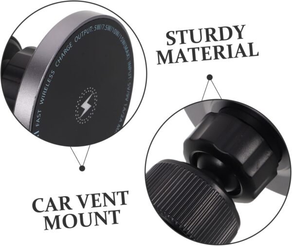 OSALADI Caricabatteria Per Auto Stazione Di Ricarica Caricabatteria Portatile Per Telefono Supporto Per Telefono Per Auto Supporto Per Telefono Con Ricarica Wireless Accessori Per Gadget - Image 3