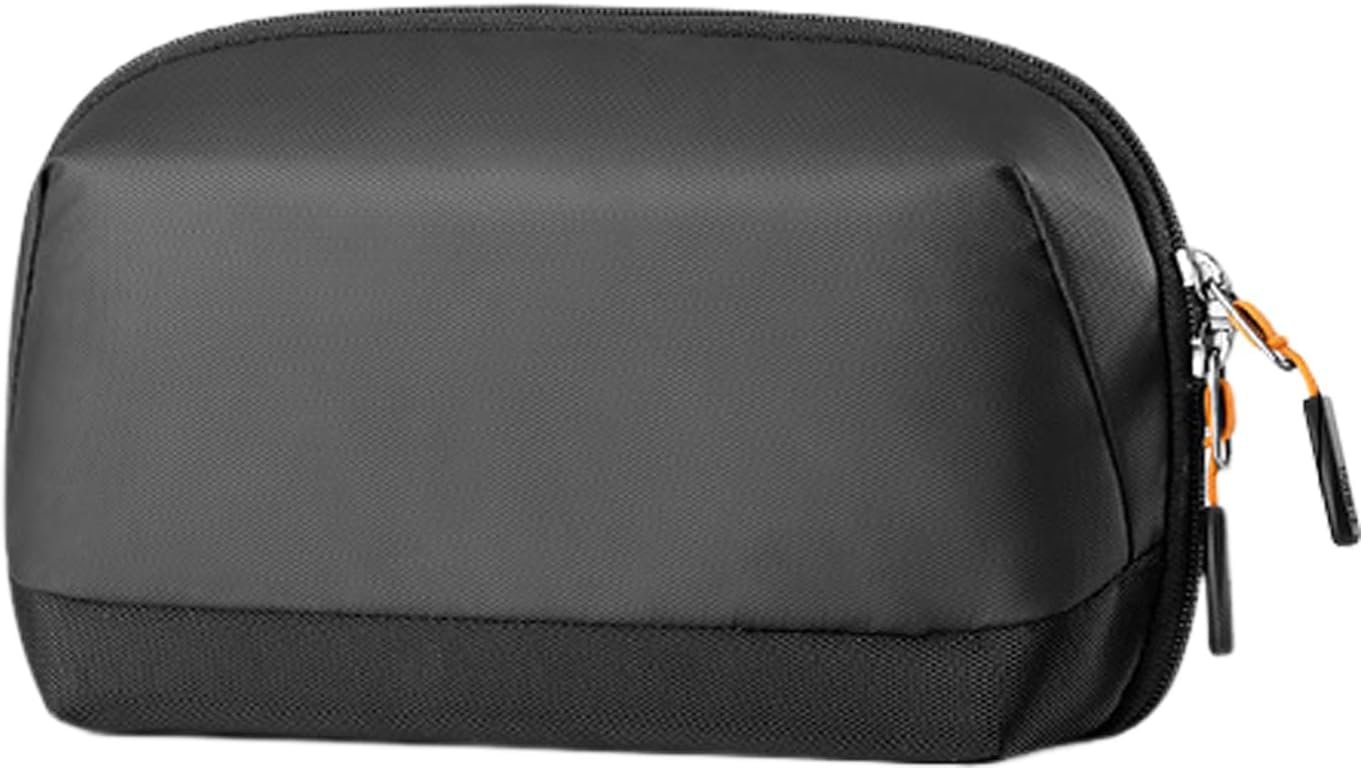 Borsa organizer per cavi, custodia da viaggio resistente, custodia compatta da viaggio con trasporto quotidiano, custodia per accessori elettronici per cavi, gadget, dispositivi in modo ordinato, Nero