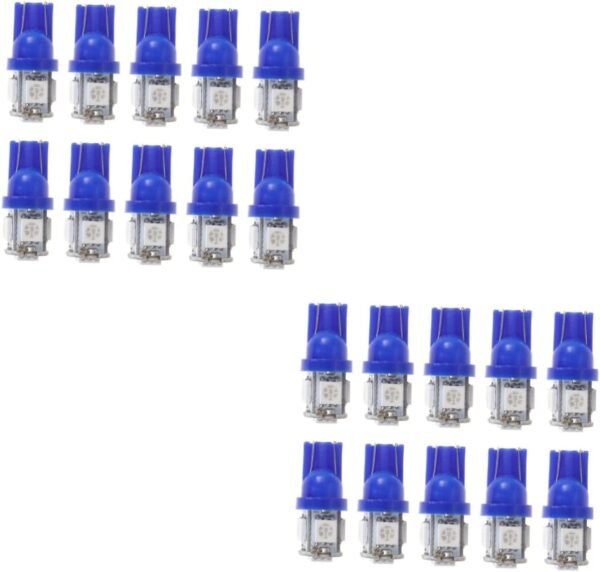 ULTECHNOVO Kit Di Illuminazione Per Auto A Led Da 2 Set: Lampadine T10 Con Tecnologia Di Errore 5050 5smd Facile Da Installare Per Luci Di Retromarcia Laterali Per Targa Baule 10 Pezzi*2