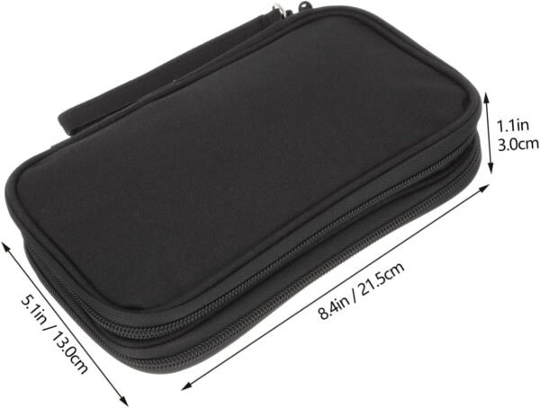 Hemobllo Custodia Per Cavo Digitale Aria Organizzatore Di Archiviazione Cubo Gadget Piccola Borsa Per Cavi Borse Borsa Tecnologica Mobile Viaggio Tessuto Jacquard Impermeabile Black - Image 2