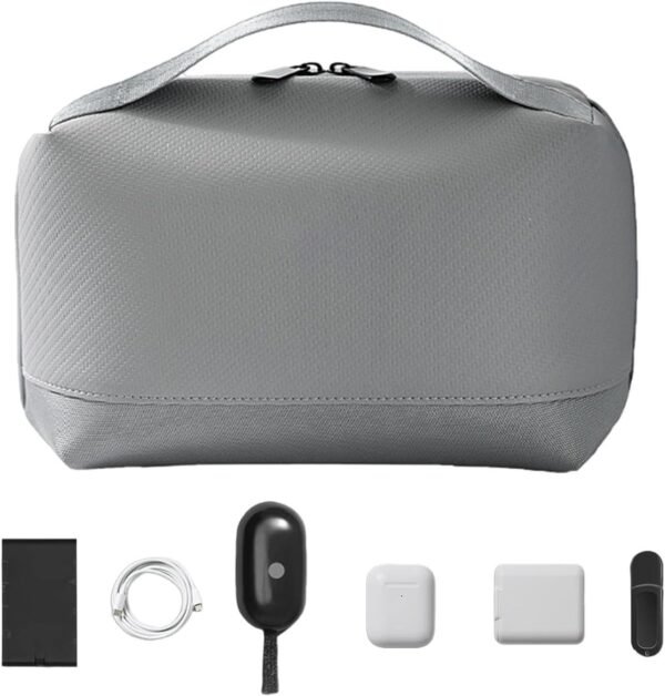 Organizzatori di cavi da viaggio, Organizzatori di gadget USB digitali, Borse portatili per cavi da viaggio, Scatola portaoggetti per caricabatterie, Organizzatore tecnologico antiurto per viaggi, Uom - Image 8