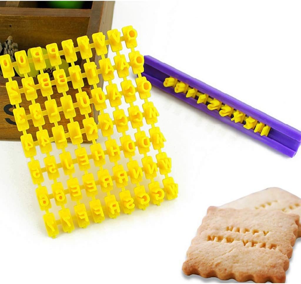 Stampi per biscotti in plastica a forma di numero e lettere, per bambini, gadget da forno - Image 2