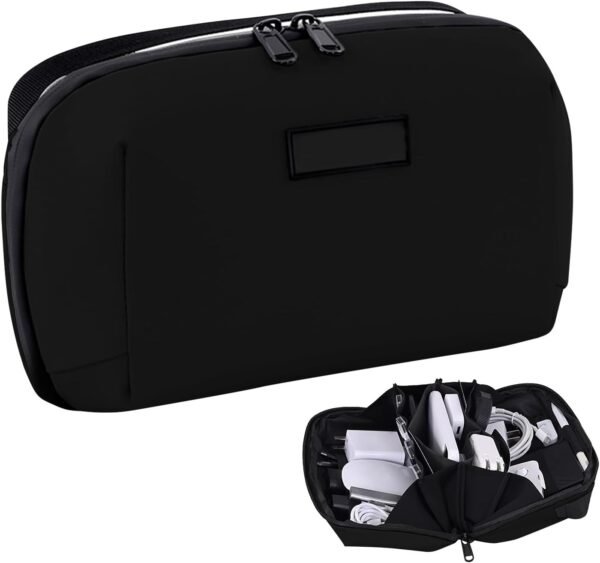 Borsa Di Stoccaggio Del Cavo Dati, Custodia Tecnologica, Supporto Del Cavo Sfollato, Chiusura Con Cerniera, Imbottitura Resistente Agli Ammortizzatori, 22.5x13x8 Cm, Per Telefono Caricabatterie, Filo, - Image 9