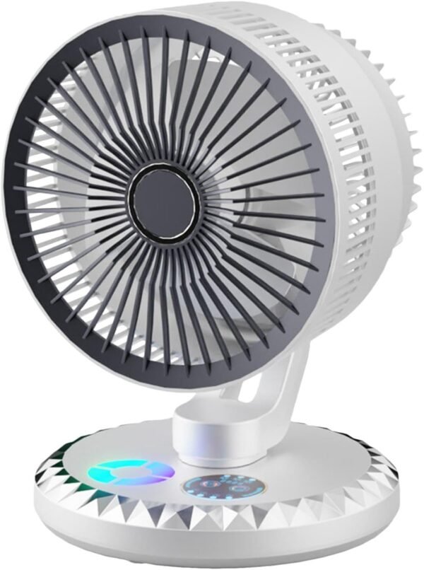 Fan della scrivania personale, fan della scrivania | Ventola portatile elettrica comodino - Testa di inclinazione a 90 gradi, impostazioni a 3 velocità, dispositivo di raffreddamento leggero per il lu - Image 6