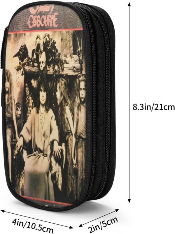 Black Sabbath - Astuccio grande capiente, 2 tasche con cerniera per strumenti artistici, articoli da toeletta, gadget tecnologici, Multicolore, Stile europeo e americano, retrò, moderno - Image 4