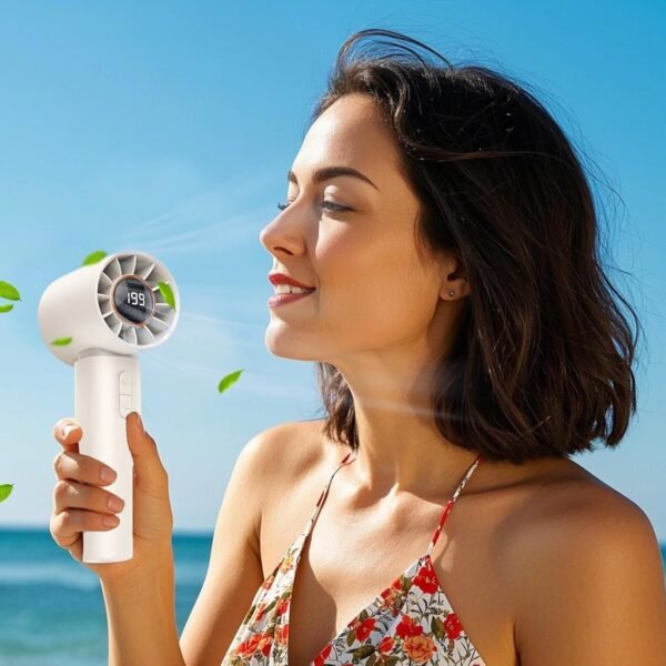Generico ventilatore, ventilatore portatile - Ventola personale senza lama portatile con Air Turbo Tech,Regolazione a più velocità, a batteria, gadget freschi per campeggio, lavoro, spiaggia - Image 2