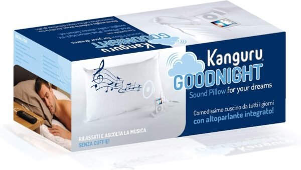 Kanguru Goodnight Il Cuscino Musicale con Altoparlante Integrato Nell'Imbottitura, Poliestere-Cotone, Bianco, 1 Unità (Confezione da 1) - Image 6