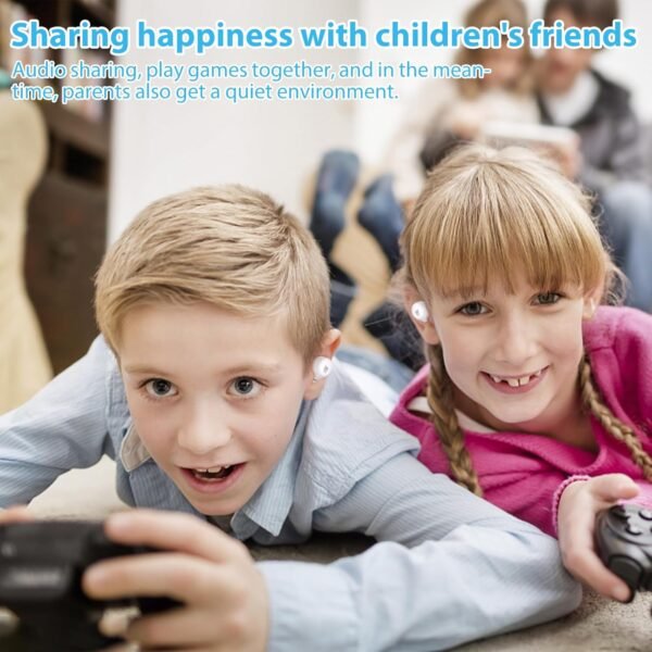 Cuffie per Bambini, Auricolari Wireless Bluetooth Bambini, Limite di volume a 85 dB, Cuffie Bluetooth Bambini con 30 Ore di Riproduzione, Cuffie per Bambini con Microfono, Controlli Touch, Arancione - Image 9