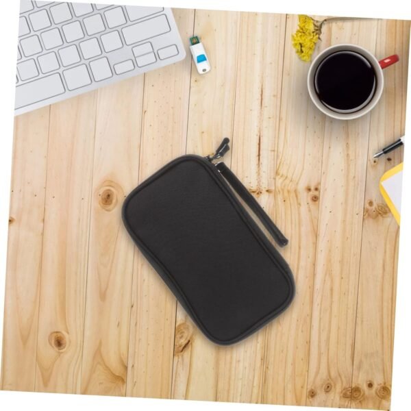 Hemobllo Custodia Per Cavo Digitale Aria Organizzatore Di Archiviazione Cubo Gadget Piccola Borsa Per Cavi Borse Borsa Tecnologica Mobile Viaggio Tessuto Jacquard Impermeabile Black - Image 8