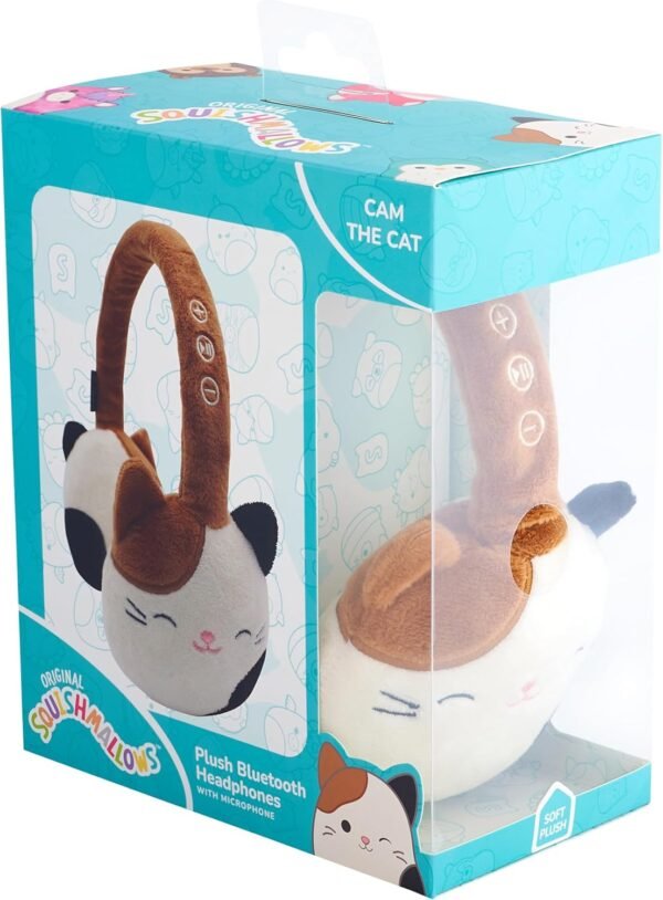 WONDEE - SQUISMALLOWS Cuffie in morbido e morbido peluche per ragazze e ragazzi - Regali originali per ragazze/ragazzi 7, 8, 9, 10, 11, 12, 13, 14, 15 anni, Cuffie per bambini senza fili Bluetooth - Image 5