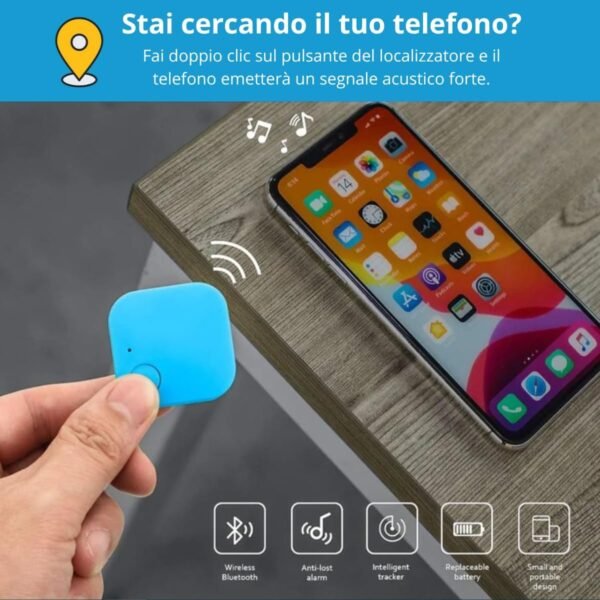 Air Localizzatore Portachiavi GPS Tag Bluetooth Compatibile Con Apple iOS e Android - Smart Tracker per Borse, Chiavi, Bagagli, Mini GPS per Bambini, Oggetti e Cani - Image 4