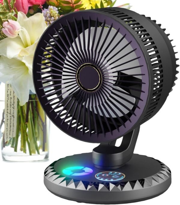 Fan da scrivania silenziosa, fan della scrivania personale,Fan di desktop elettrica portatile | Testa di inclinazione a 90 gradi, impostazioni a 3 velocità, dispositivo di raffreddamento leggero per d