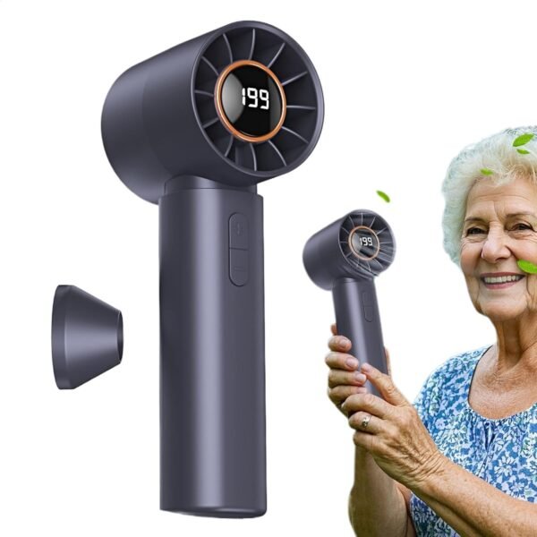 Zibeem Fan portatile, fan di viaggio | Ventola personale senza lama portatile con Air Turbo Tech | Regolazione a più velocità, a batteria, gadget freschi per campeggio, lavoro, spiaggia - Image 8