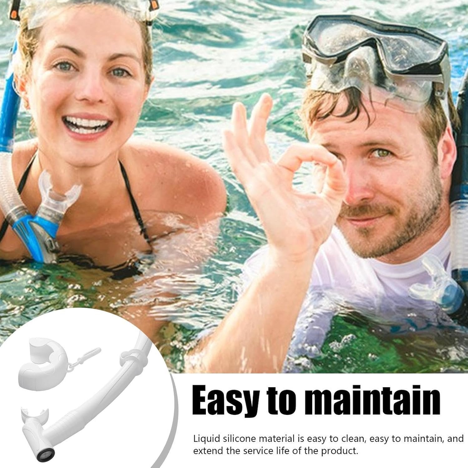 Boccaglio da nuoto per bambini, comodo tubo da snorkeling per bambini bagnati, bocchino pieghevole, attrezzatura per immersioni subacquee, attrezzatura da allenamento, gadget per immersioni e - Image 6