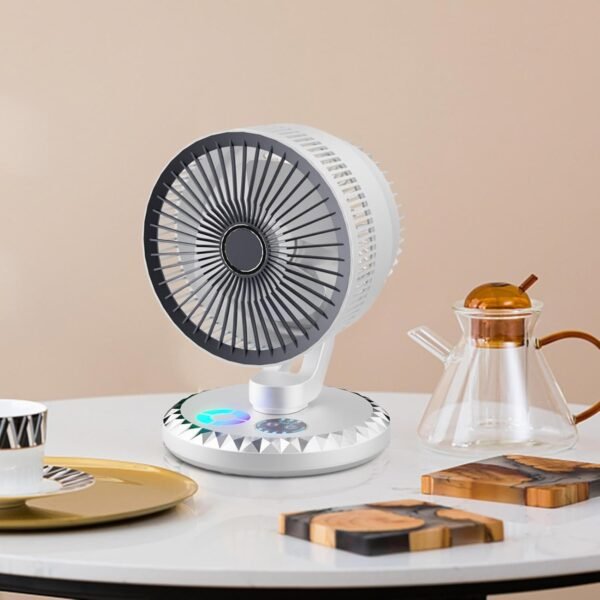 Fan della scrivania personale, fan della scrivania | Ventola portatile elettrica comodino - Testa di inclinazione a 90 gradi, impostazioni a 3 velocità, dispositivo di raffreddamento leggero per il lu - Image 7
