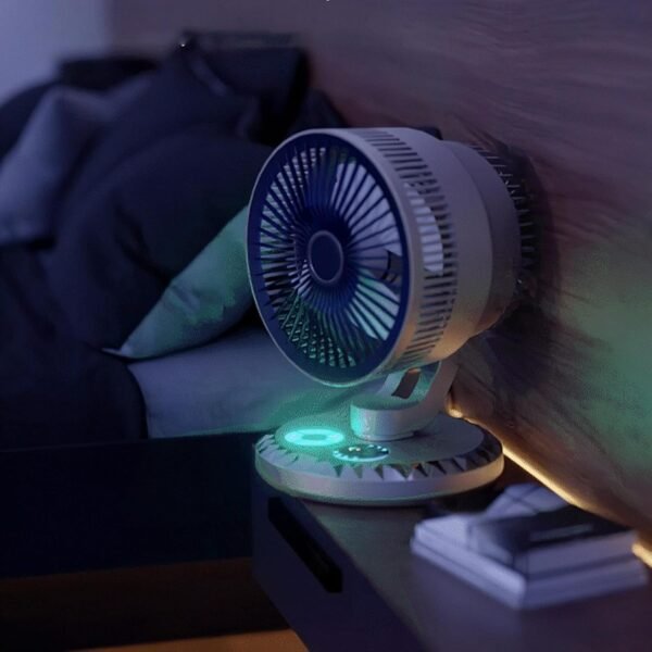 Fan della scrivania personale, fan della scrivania | Ventola portatile elettrica comodino - Testa di inclinazione a 90 gradi, impostazioni a 3 velocità, dispositivo di raffreddamento leggero per il lu - Image 2