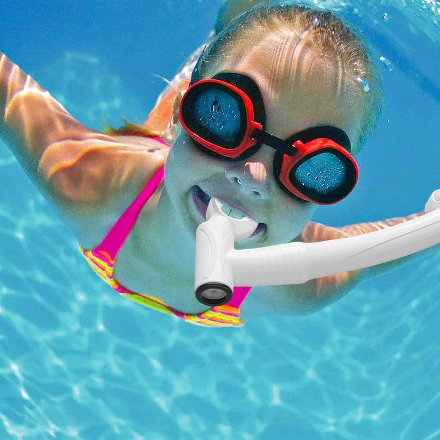 Boccaglio da nuoto per bambini, comodo tubo da snorkeling per bambini bagnati, bocchino pieghevole, attrezzatura per immersioni subacquee, attrezzatura da allenamento, gadget per immersioni e - Image 2