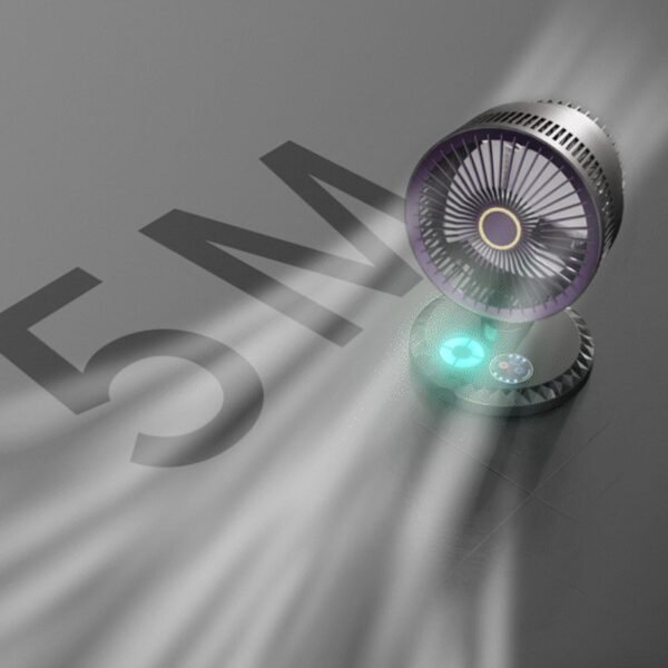 Fan da scrivania silenziosa, fan della scrivania personale,Fan di desktop elettrica portatile | Testa di inclinazione a 90 gradi, impostazioni a 3 velocità, dispositivo di raffreddamento leggero per d - Image 3