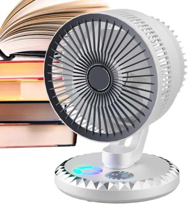 Fan della scrivania personale, fan della scrivania | Ventola portatile elettrica comodino - Testa di inclinazione a 90 gradi, impostazioni a 3 velocità, dispositivo di raffreddamento leggero per il lu