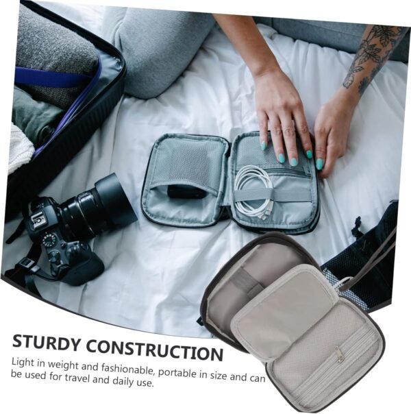 HOMSFOU Mini Borsa Organizer Da Viaggio Per Cavi Per Riporre I Cavi Elettronici Facile Organizzazione Degli Accessori - Image 2