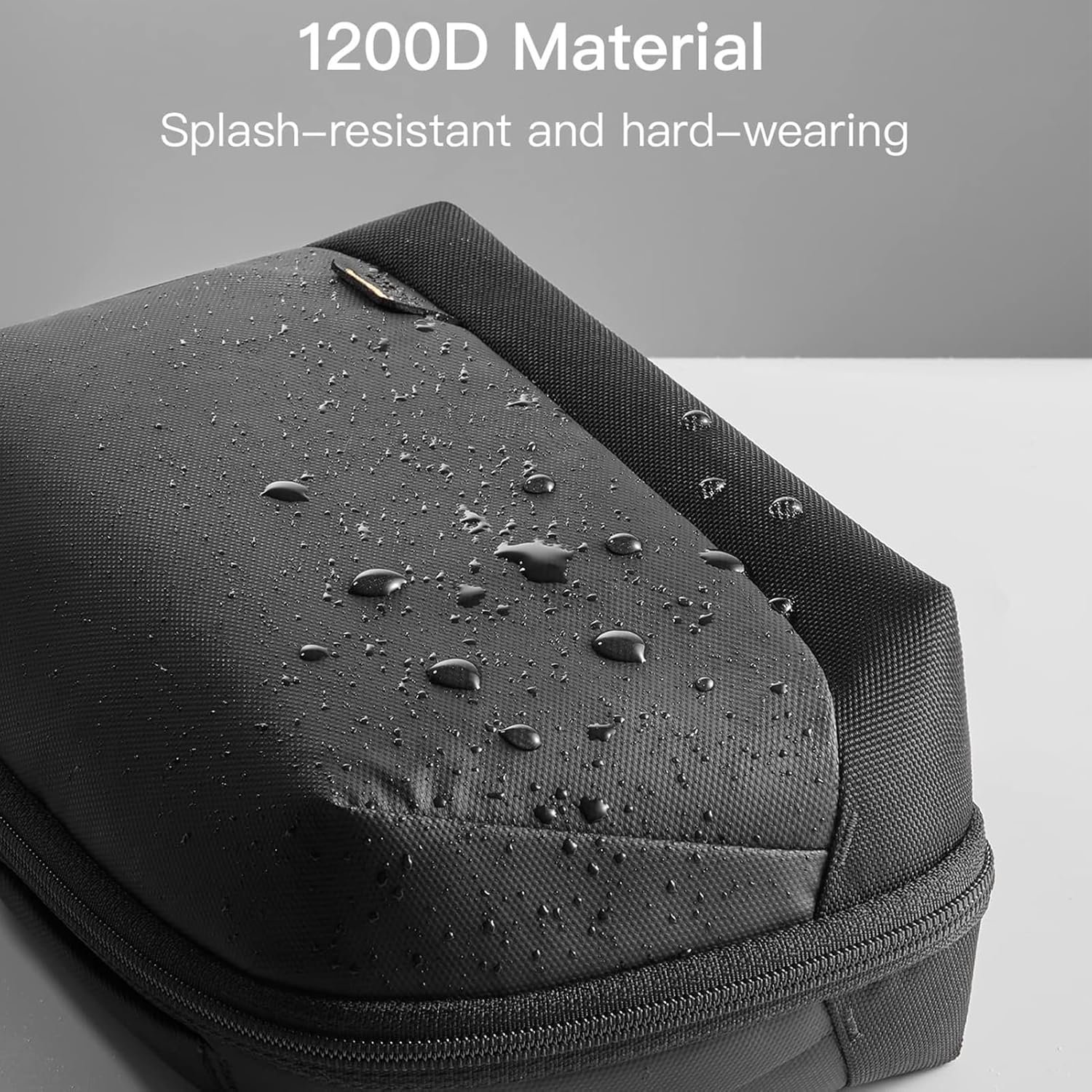 Borsa organizer per cavi, custodia da viaggio resistente, custodia compatta da viaggio con trasporto quotidiano, custodia per accessori elettronici per cavi, gadget, dispositivi in modo ordinato, Nero - Image 3